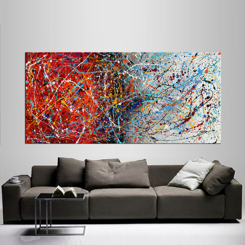 Abstract Angel Paintings | Jackson Pollock Style | Large Modern Art - Vintage Beauty 103 - LargeModernArt