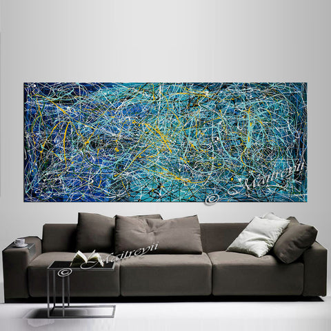 Jackson Pollock Drip Style large oil painting for luxury Homes - Vintage Beauty 21 - LargeModernArt