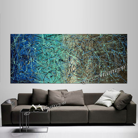 Jackson Pollock Style | Abstract artwork large oil painting oversize luxury Homes - Vintage Beauty 37 - LargeModernArt